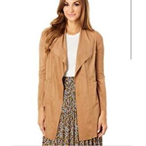 NEW Max Studio Long Faux Suede Topper Jacket Size Small